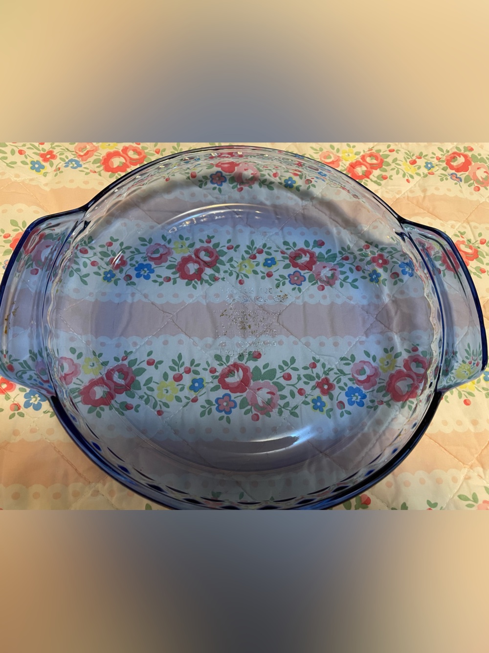 Cobalt Fluted Pie Plate Anchor Hocking